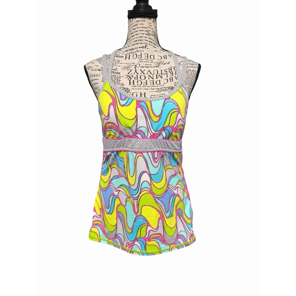 $80 TRINA TURK RECREATION LAVA LAMP MULTI STRAP TANK TOP WOMEN'S SIZE Medium